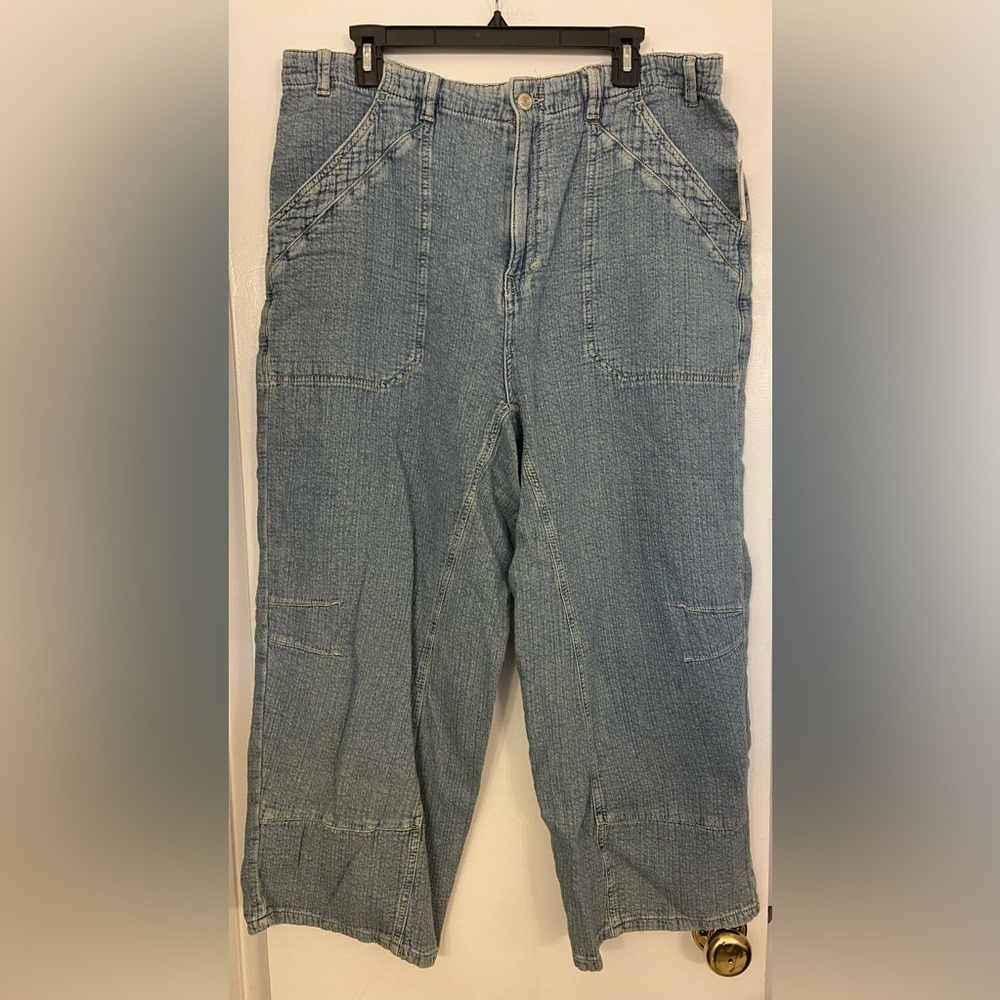 NWT We The Free Midnight Voyage Harem Jeans in Journey Blue Size XL - Picture 4 of 10